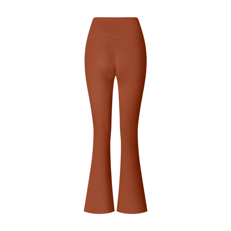 Pantalon Yoga évasé Taille Haute Slim - Espresso