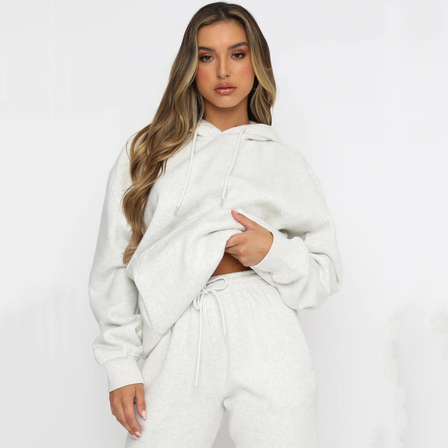 Set Décontracté, Jogging et Hoodie - Abricot