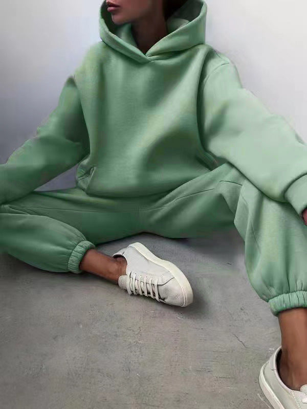 Ensemble Jogging & Hoodie - Cyan