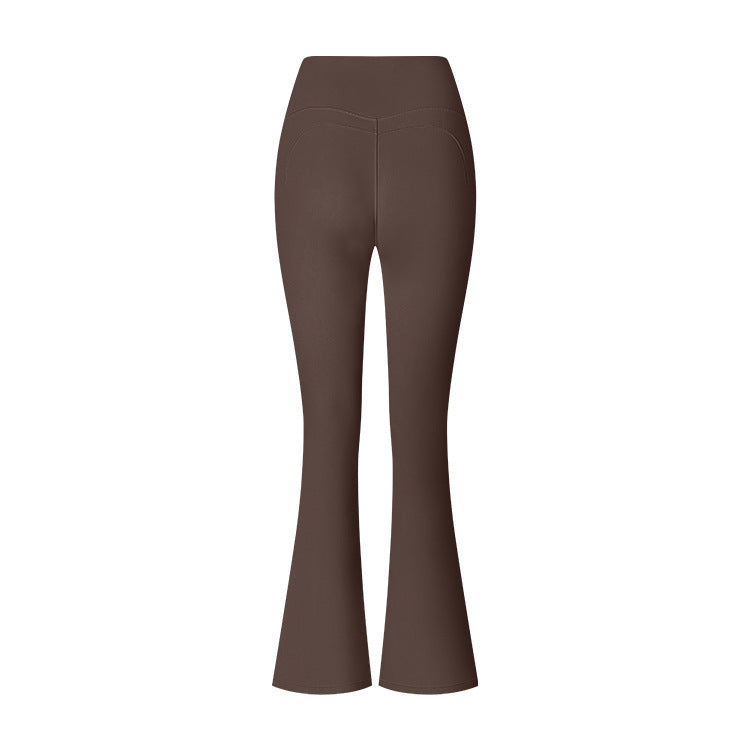 Pantalon Yoga évasé Taille Haute Slim - Espresso