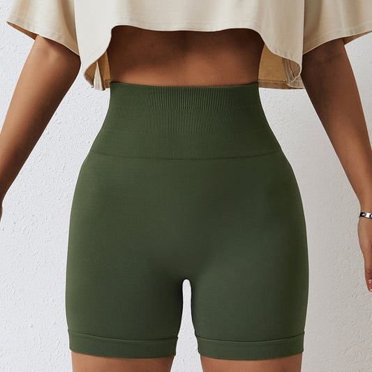 Short de Sport Taille Haute - Vert foncé