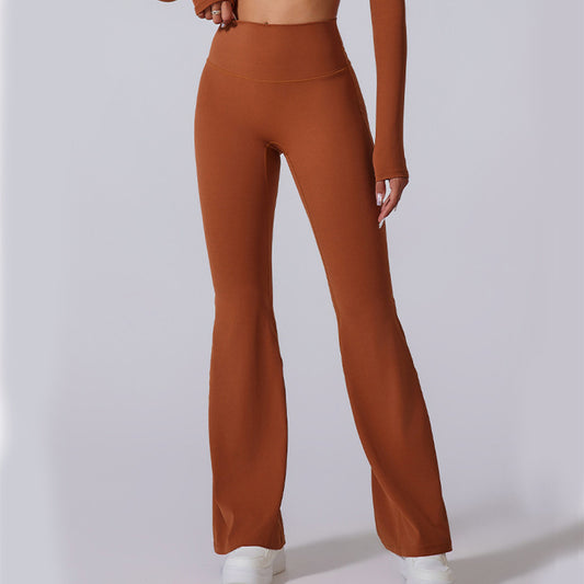 Pantalon Yoga évasé Taille Haute Slim - Citrouille