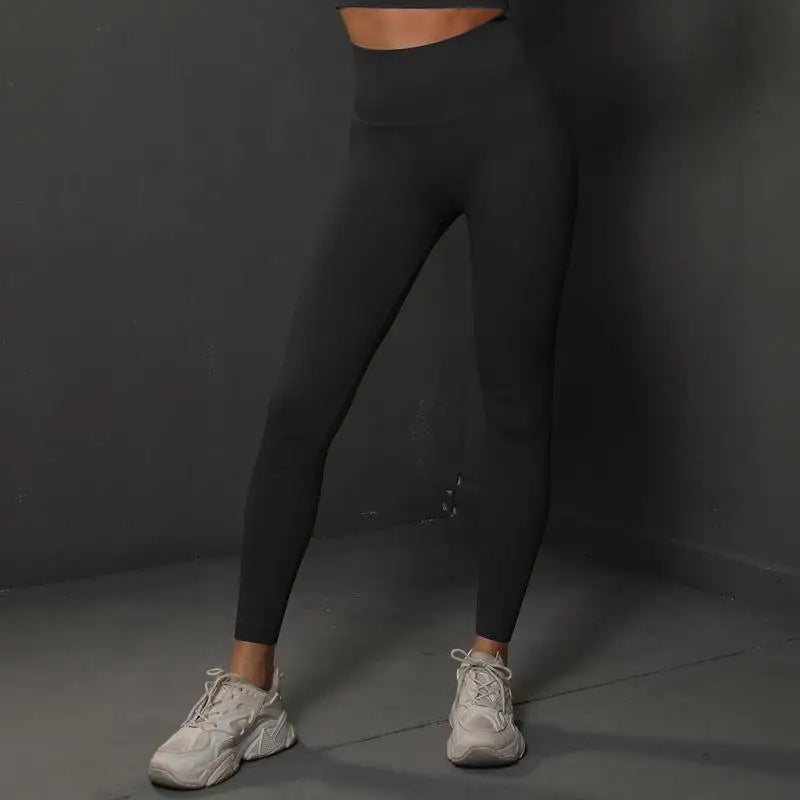 Leggings Push-Up de Sport, Yoga - Noir